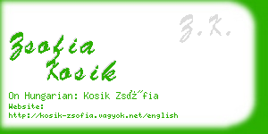 zsofia kosik business card